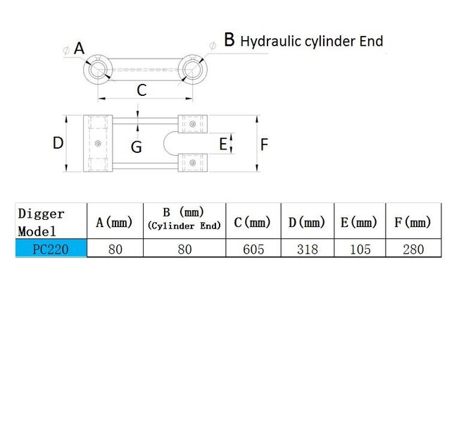 Digger H-Link for PC40 45 50 55 PC60 -5/6/7 PC130 PC200-5/6/7 PC220 PC240 PC300 Carousel 2