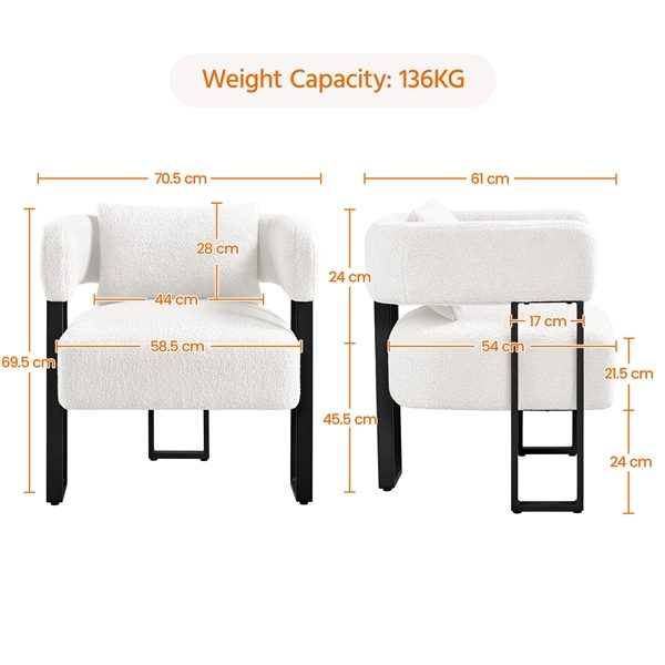 Boucle Barrel Accent Chair Carousel 2