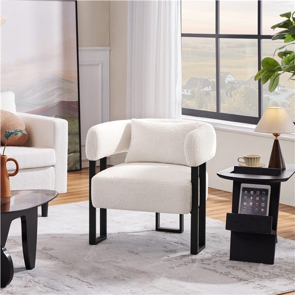 Boucle Barrel Accent Chair Carousel 15