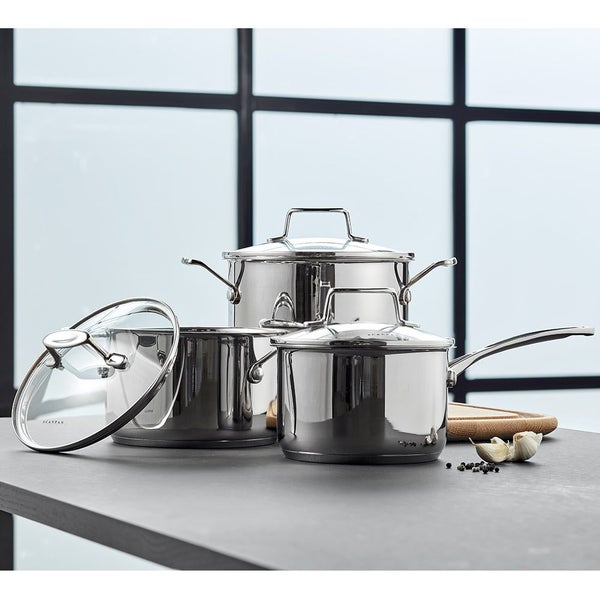 Scanpan Impact 3 Piece Saucepan Set Stainless Steel Carousel 2
