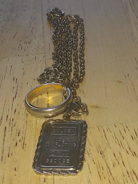 18 carat Gold Plated 3g Ring & 10g Pendant Carousel 1