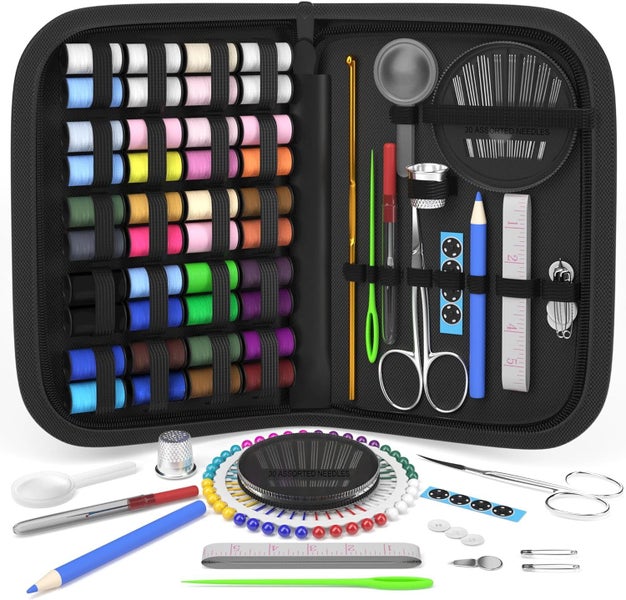 128pcs Sewing Kit for Traveler, Adults, Beginner, Emergency, DIY Sewing Suppl Carousel 1