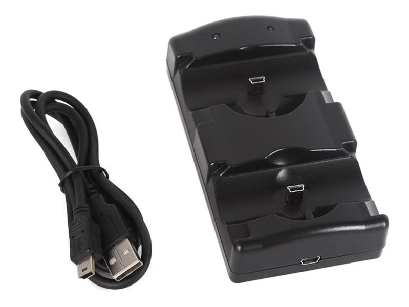 Dual PS3 Wireless Controller Dock Charger Stand Carousel 1