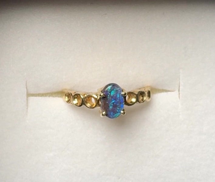 14ct Gold Australian Boulder Opal Ring Carousel 1