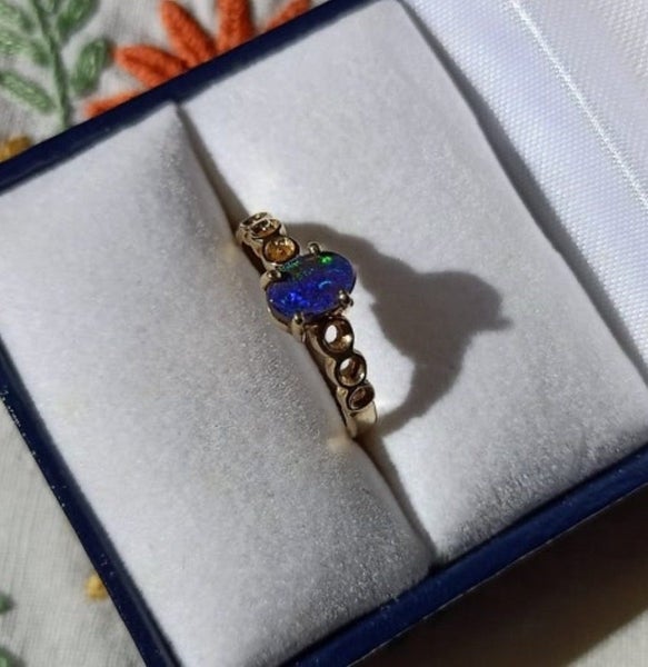 14ct Gold Australian Boulder Opal Ring Carousel 2