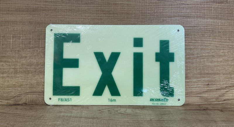 Ecoglo Luminescent Exit Sign (Prosafe) - 230mm x 133mm Carousel 1
