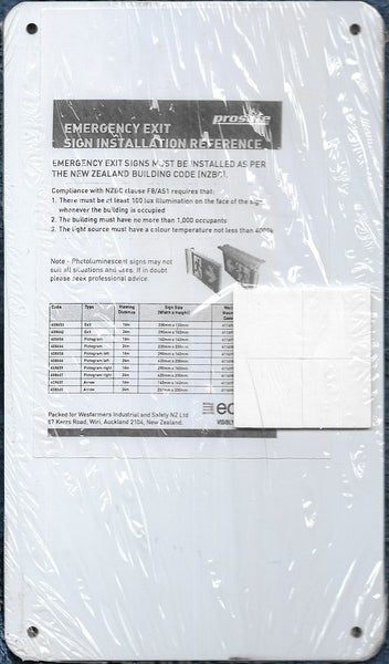 Ecoglo Luminescent Exit Sign (Prosafe) - 230mm x 133mm Carousel 2