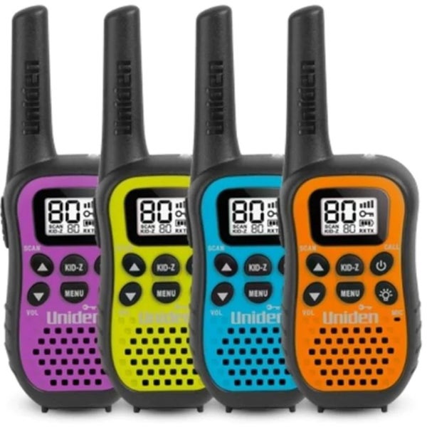 Uniden UH45-4 QUAD PACK 500mW UHF-CB Handhelds - Coloured Face Plates Mini Carousel 2