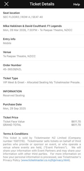 Mika Hakkinen & David Coulthard F1 Legends VIP Tickets Carousel 4