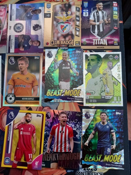 Topps football card mix of foils plus extras Carousel 1