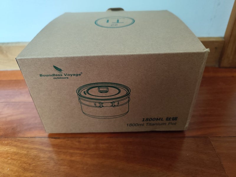 Titanium ultralight camping pot. 1800ml Carousel 7