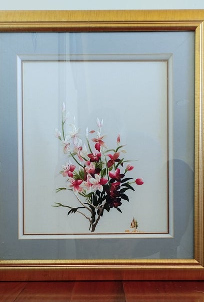 Hand-embroidered artwork Carousel 1