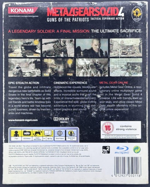 Metal Gear Solid 4 Guns of the Patriots - PS3 - PlayStation 3 Carousel 2