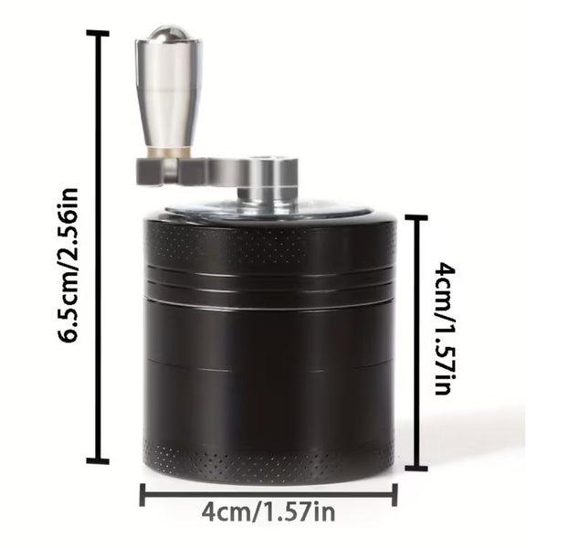 Zinc Alloy Four-Layer Metal Herb Grinder with Handle 40mm Carousel 5