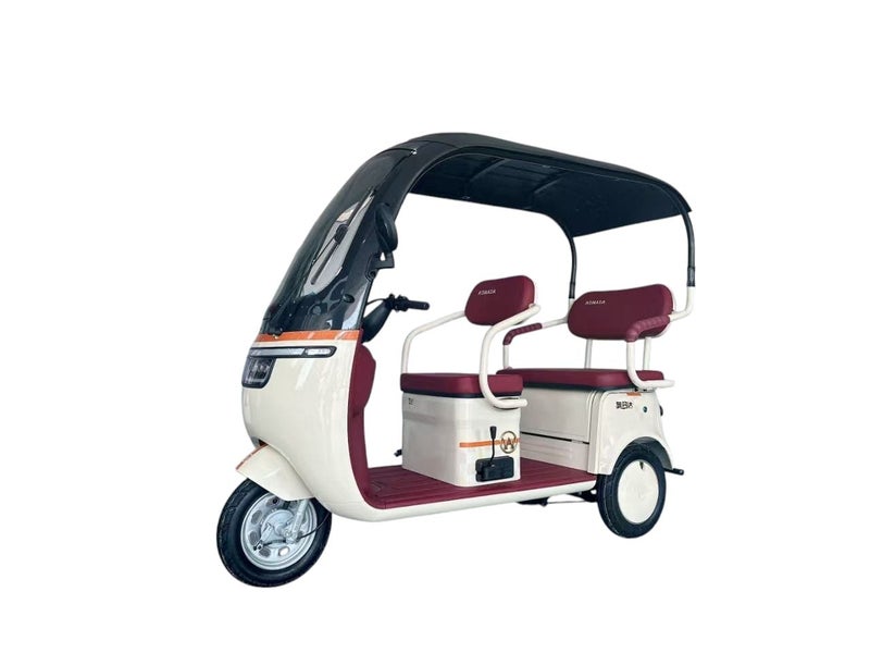 Covered Electric Tricycle TM8+ Plus Mobility, golf cart, Red or Blue Carousel 1