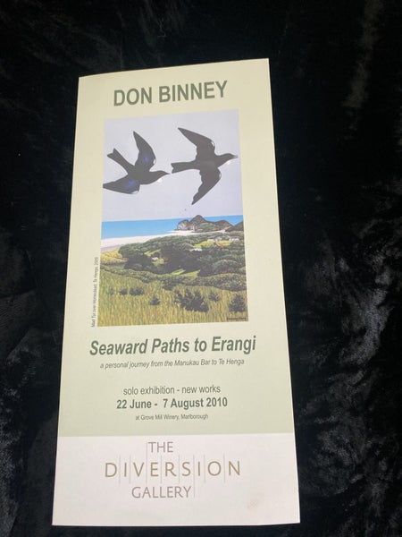 brochure for a solo exhibition by New Zealand artist Don Binney Carousel 2