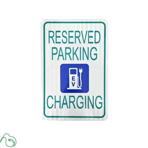 Reserved parking EV charging reflective sign Carousel 1