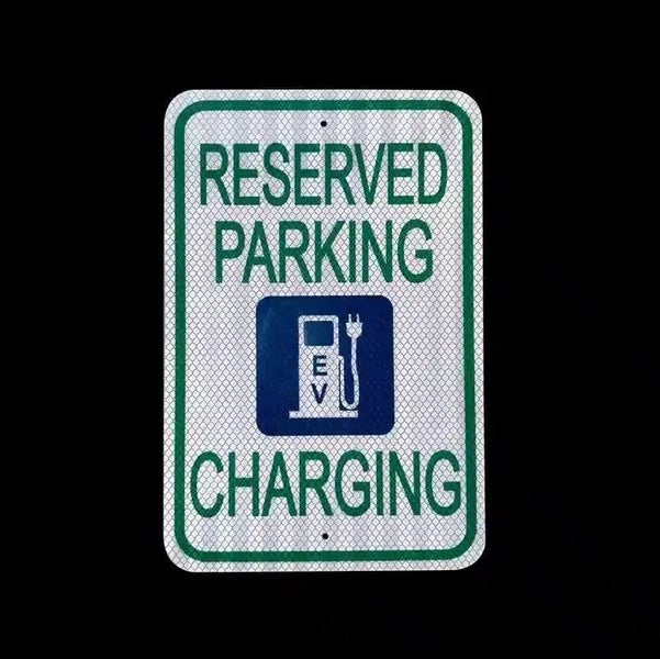 Reserved parking EV charging reflective sign Carousel 2