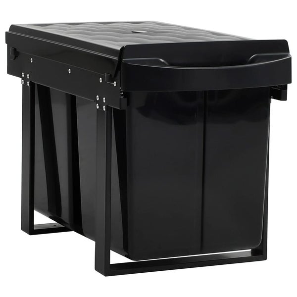 Vida Xl Kitchen Cupboard Pull-Out Dustbin Soft-Close 48 L Carousel 1