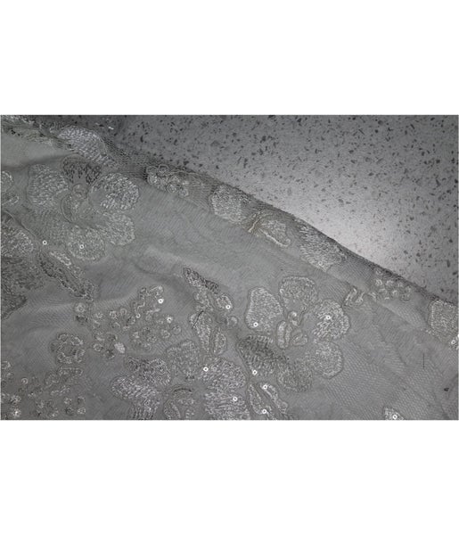 Adrianna Papell Womens Ostrich Feather Mini Dress Carousel 2