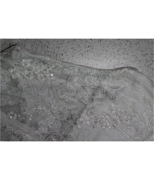 Adrianna Papell Womens Ostrich Feather Mini Dress Carousel 3