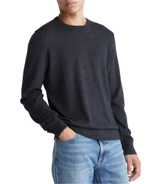 Calvin Klein Mens Extra Fine Merino Wool Blend Pullover Sweater Carousel 1