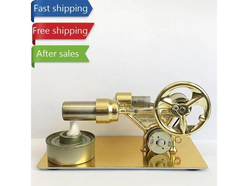 Steampunk Mini Hot Air Stirling Engine Motor Model Stream Power Physics Carousel 1