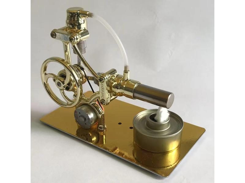 Steampunk Mini Hot Air Stirling Engine Motor Model Stream Power Physics Carousel 4