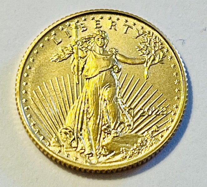 1/10 oz American Gold Eagle .9167 Gold BU Coin (Variable Year) Carousel 1