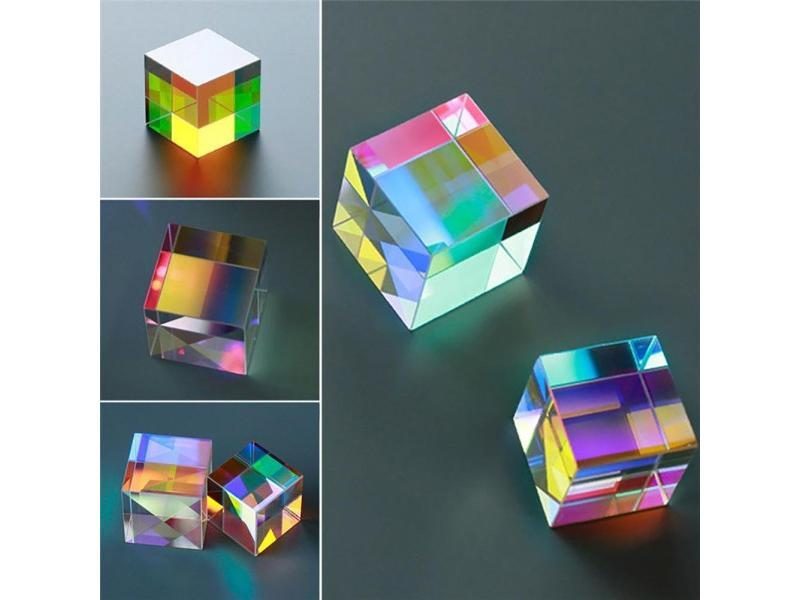 Optical Glass X-cube Dichroic Cube Design Cube Prism RGB Combiner Splitter Carousel 1
