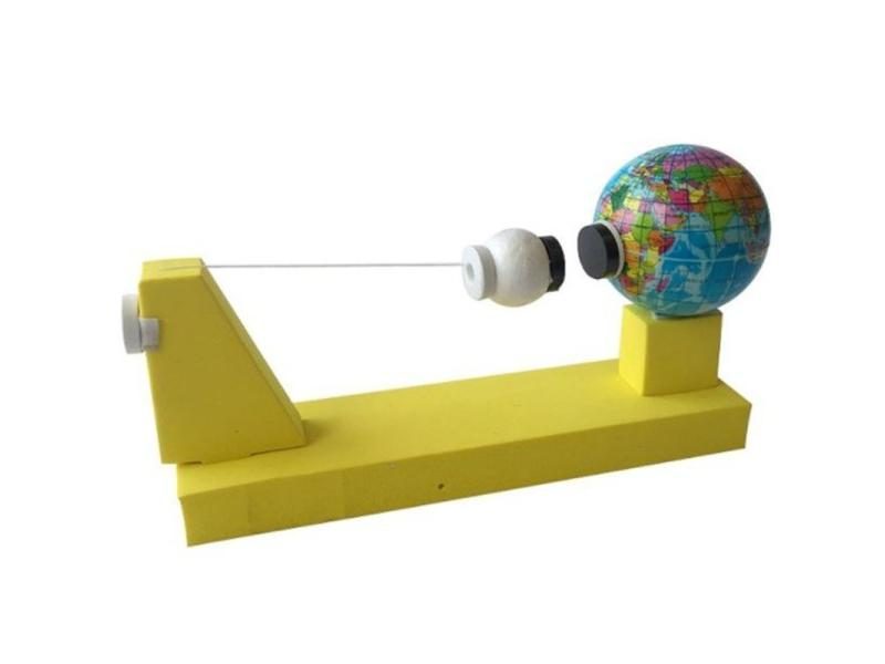 DIY Earth Moon Gravity Geography Model Kids Scientific Experiment Teaching Toys Carousel 2