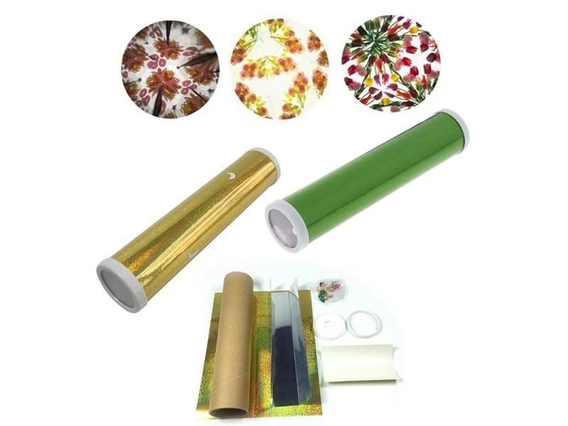DIY Colored Rotating Kaleidoscope Kits Science Experiment Educational Craft Kid Carousel 1