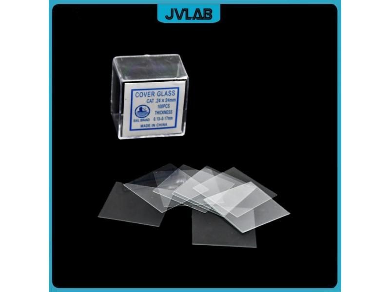 Microscope Cover Glass 24*24mm 0.13-0.17mm Thickness 1000pcs Carousel 4