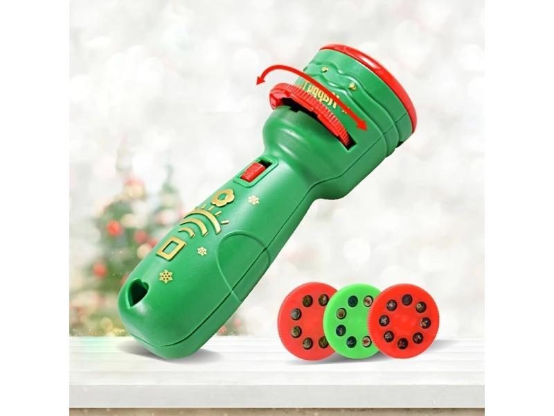 Flashlight Christmas Projector Lifelike 21 Patterns Santa Claus Christmas Tree Carousel 4