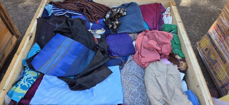 $1 = RES wioden crate #26 assorted material etc Carousel 1