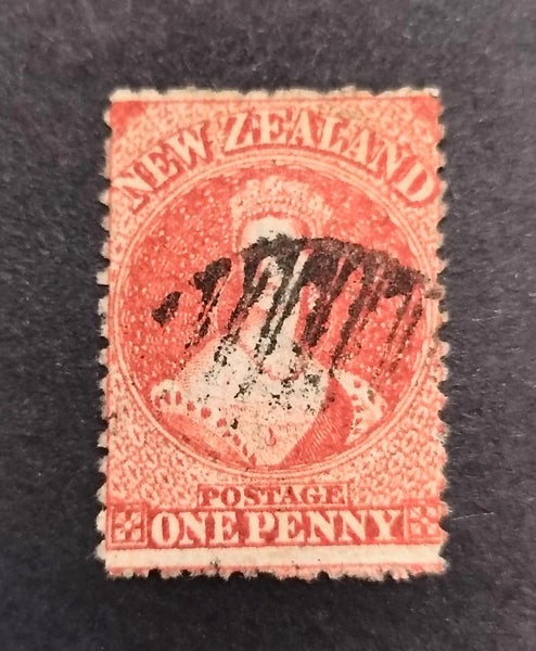 "$1 RESERVE! FFQ 1864 1d CARMINE (Perf 11x13) QV SG111 NZ *CV $300"!!! Carousel 1