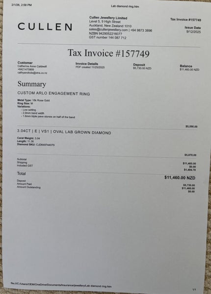 3 carat oval lab diamond ring in rose gold Carousel 12