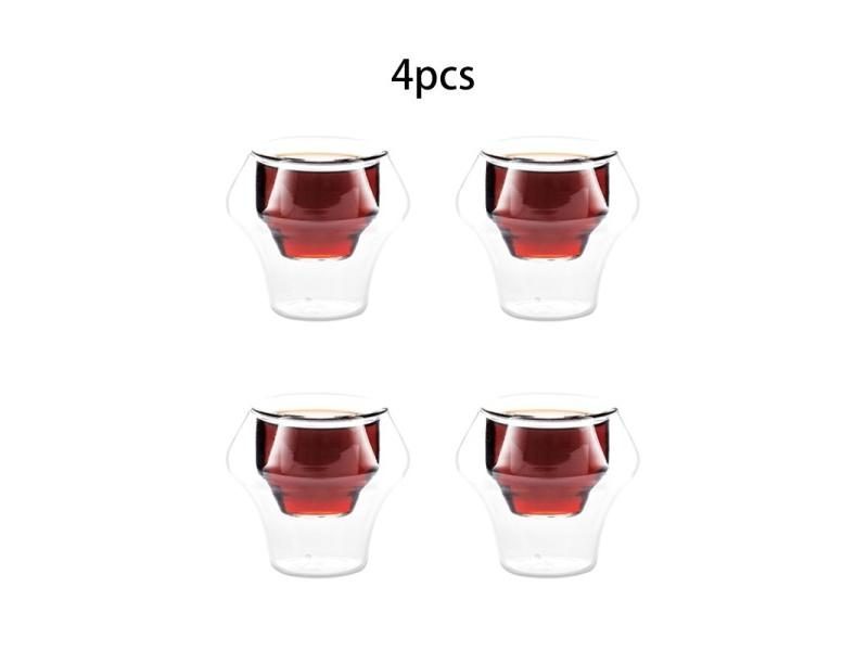 MHW-3BOMBER Double Wall Glass Espresso Cups Anti-scald Reusable Tea Mug Shot Carousel 1
