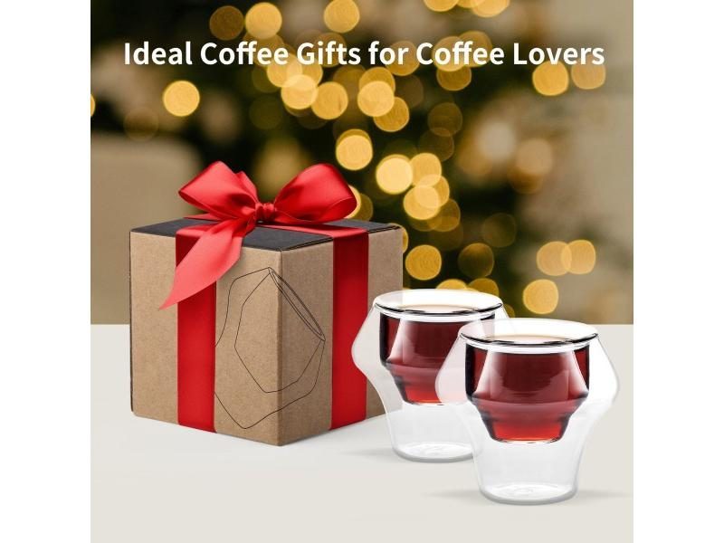 MHW-3BOMBER Double Wall Glass Espresso Cups Anti-scald Reusable Tea Mug Shot Carousel 4