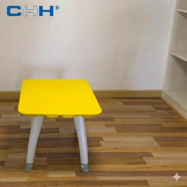 Camping Square Table HDPE Yellow Top Carousel 2