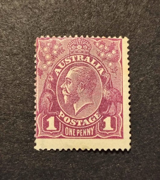 "$1 RESERVE! UNHINGED MINT 1922 1d VIOLET KGV SG57 *CV $60"!!! Carousel 1