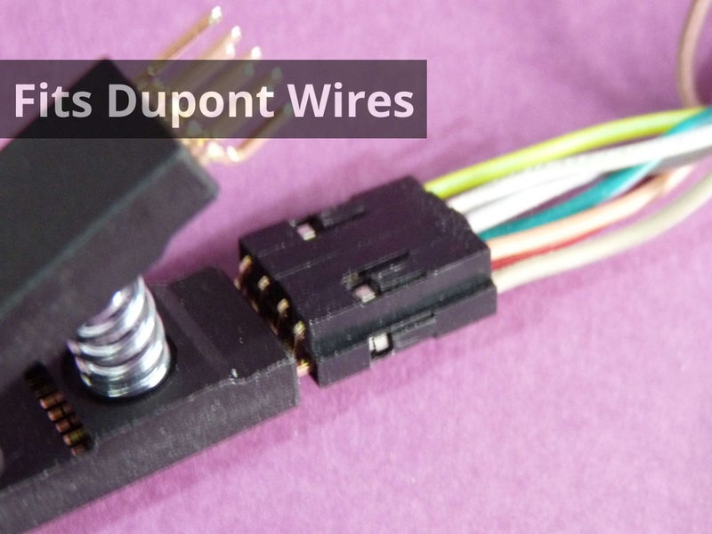 SOP/SOIC Test Clip, Offset Pins To Fit Dupont Wires, Choose 8 or 16 Pin Carousel 7