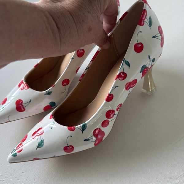 Unbranded Cherry Stiletto Pumps Heels Size 41 Carousel 2