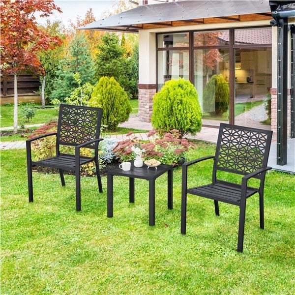 Set of 4 Outdoor Patio Dining Chairs Carousel 2