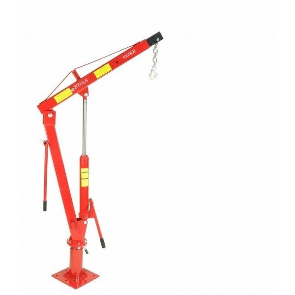 Swivel Base Hydraulic Lifting Deck Crane Floor Mounted Hoist 2000LBS - 1Ton Carousel 1