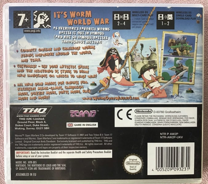 Nintendo DS WORMS 2 Open Warfare Carousel 2