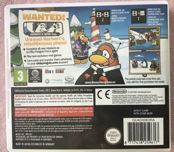 Nintendo DS CLUB PENGUIN Herbert’s Revenge Carousel 2