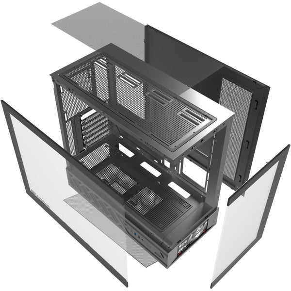DARKFLASH DS950 Tempered Glass ATX Mid Tower Case - Black with Screen 6x ARGB Carousel 13