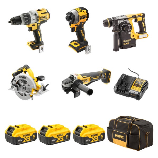 DEWALT Cordless Combo Kit Brushless 5pc 18V 5Ah Carousel 1