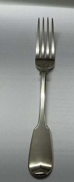 DATED 1817 - STERLING SILVER LARGE DINNER FORK X 1 - in THE FIDDLE PATTERN